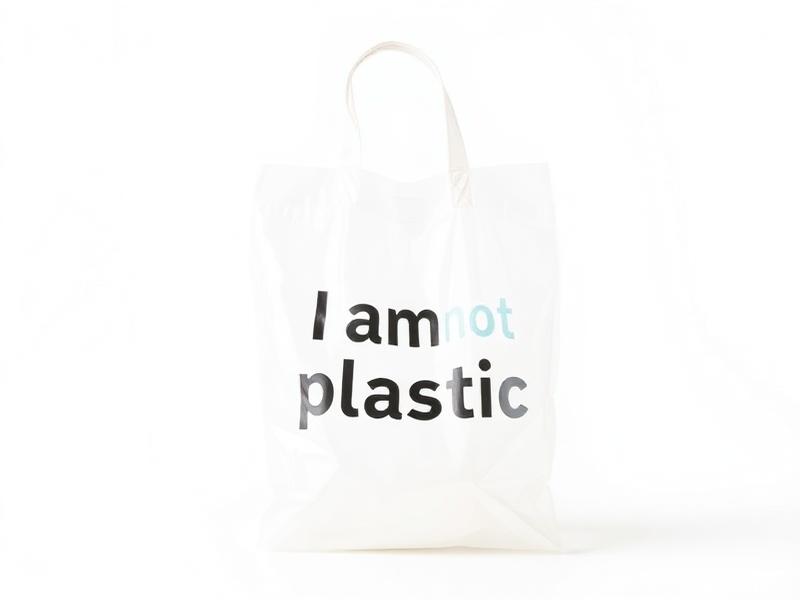 "I Am Not Plastic" Transparent Bags
